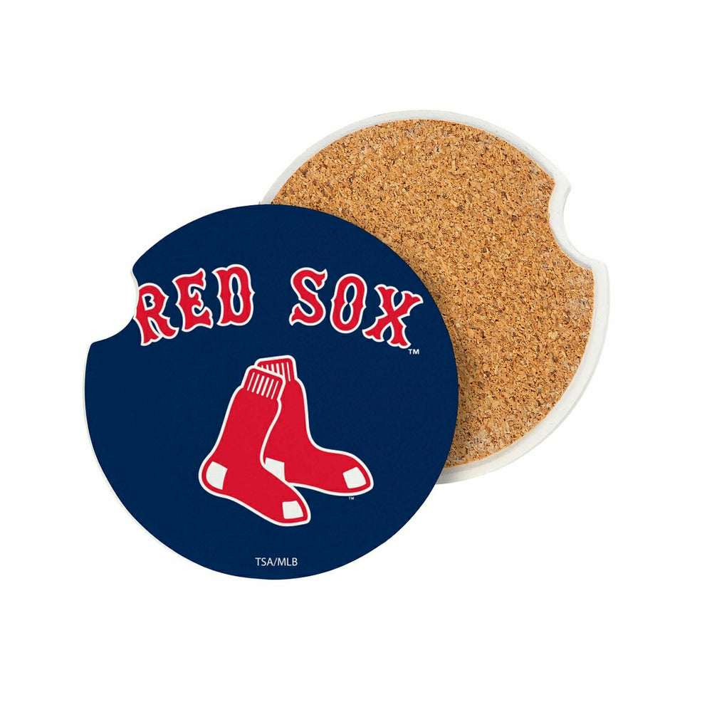 Boston Red Sox Car Coaster Set, 2pc, MLB, Home