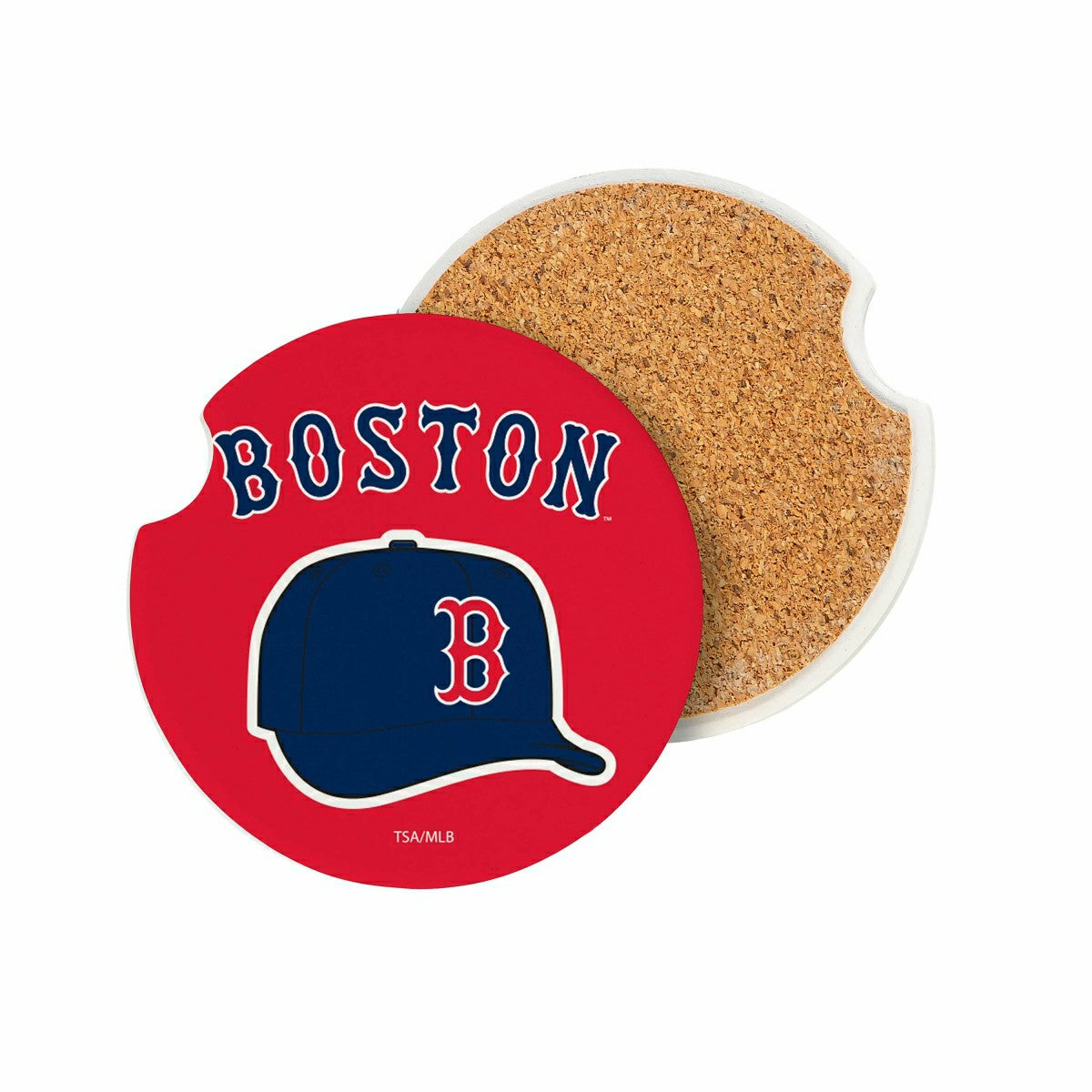 Boston Red Sox Car Coaster Set, 2pc, MLB, Home