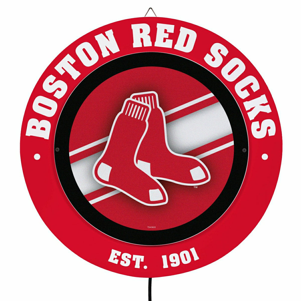 Boston Red Sox, Metal Lite, Round, MLB