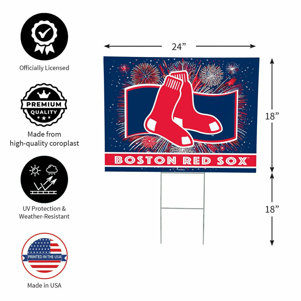 Boston Red Sox Yard Sign, Patriotic, MLB, Home