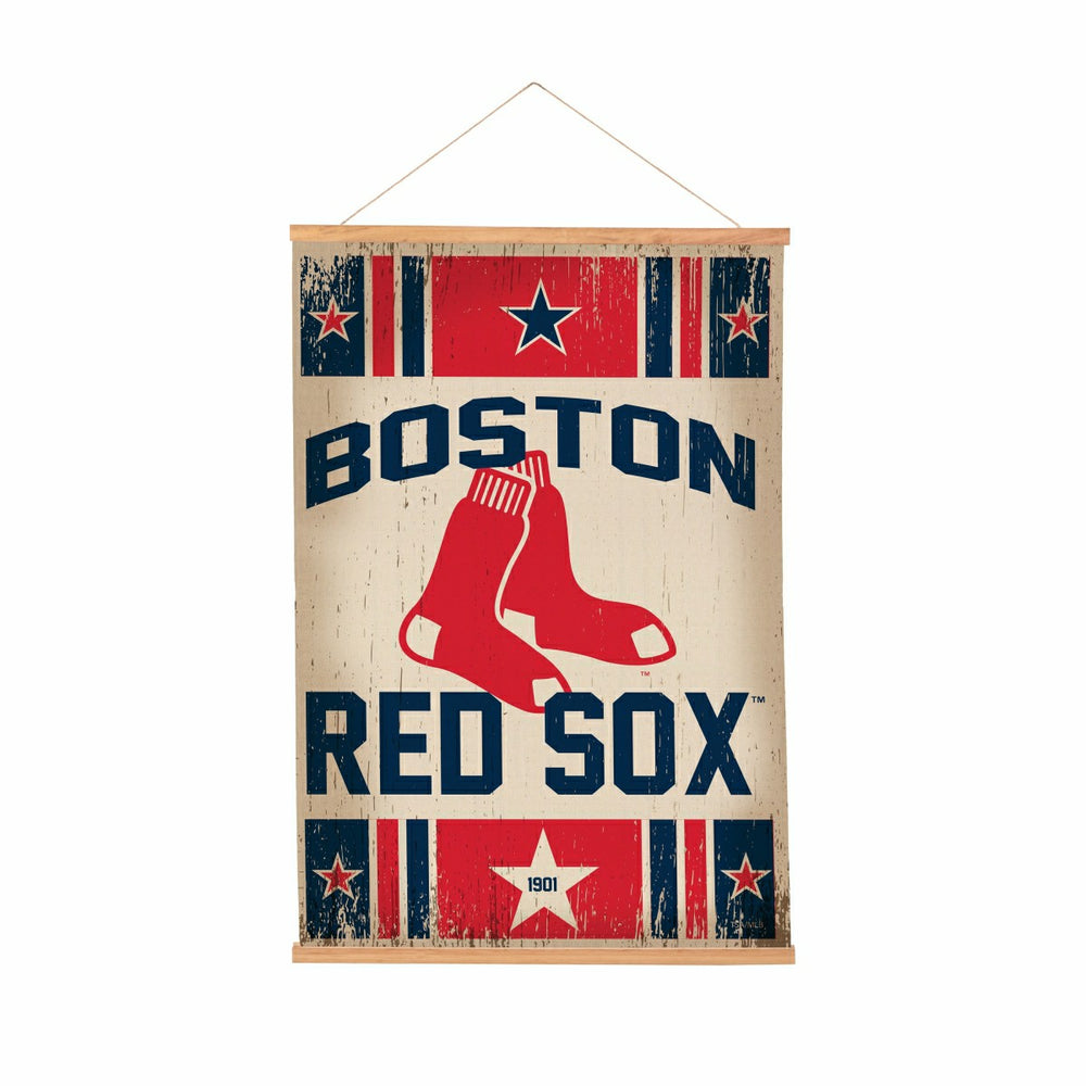 Boston Red Sox, Canvas Wall Tapestry, Medium, 36x24, MLB, Home