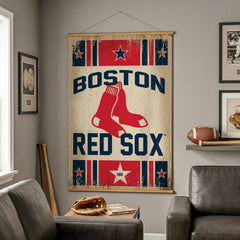 Boston Red Sox, Canvas Wall Tapestry, Large, 54x36, MLB, Home