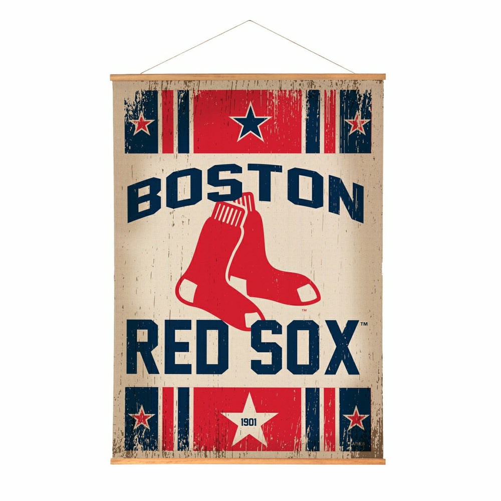 Boston Red Sox, Canvas Wall Tapestry, Large, 54x36, MLB, Home
