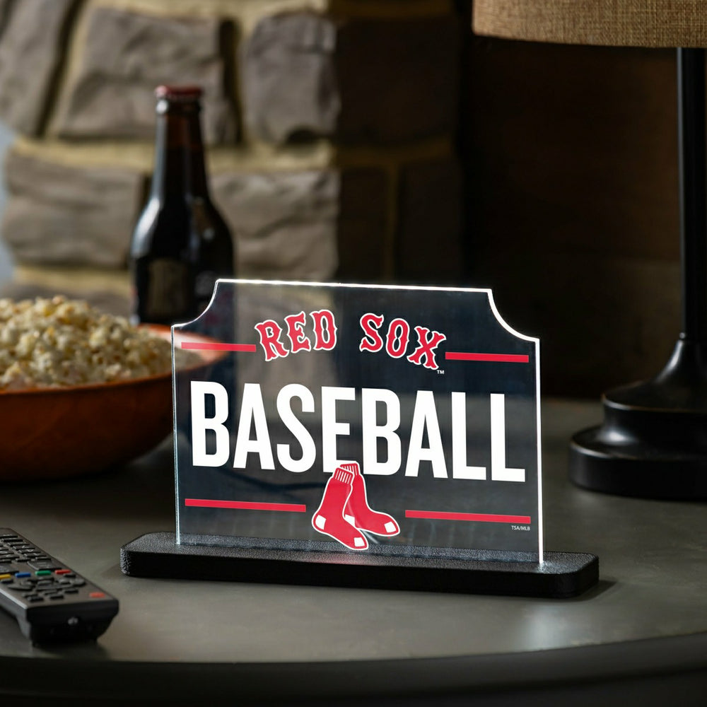 Boston Red Sox Baseball Rectangle Desklite LED Decor, MLB, Home