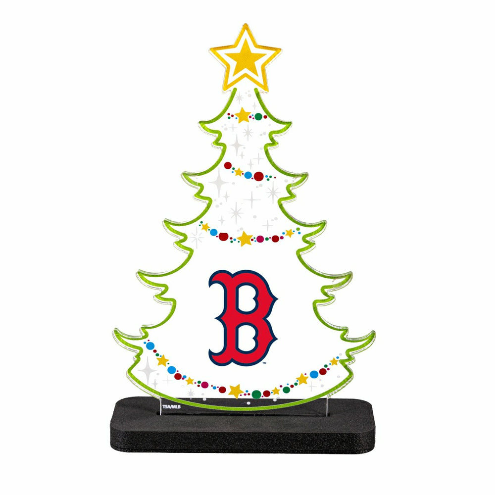 Boston Red Sox Baseball Holiday Tree Desklite LED Decor, MLB, Home