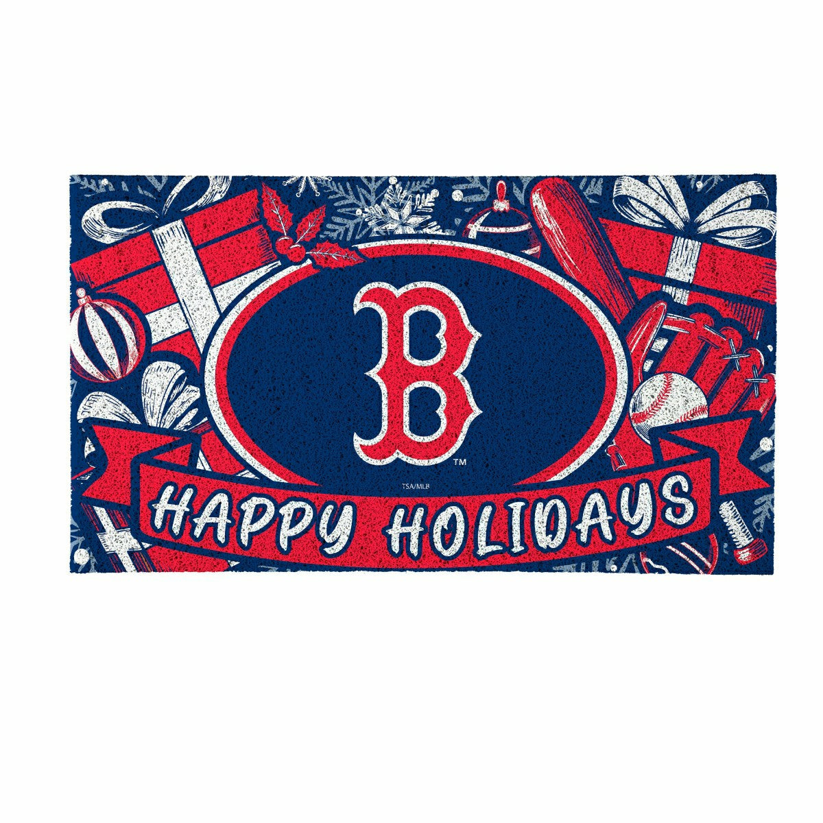 Boston Red Sox Holiday PVC Mat, 28"x16", MLB