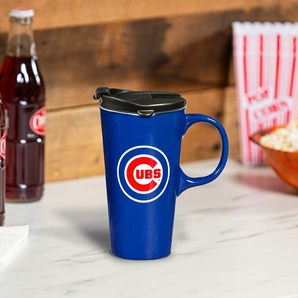 Chicago Cubs Boxed Travel Latte Cup, 17oz, MLB, Home