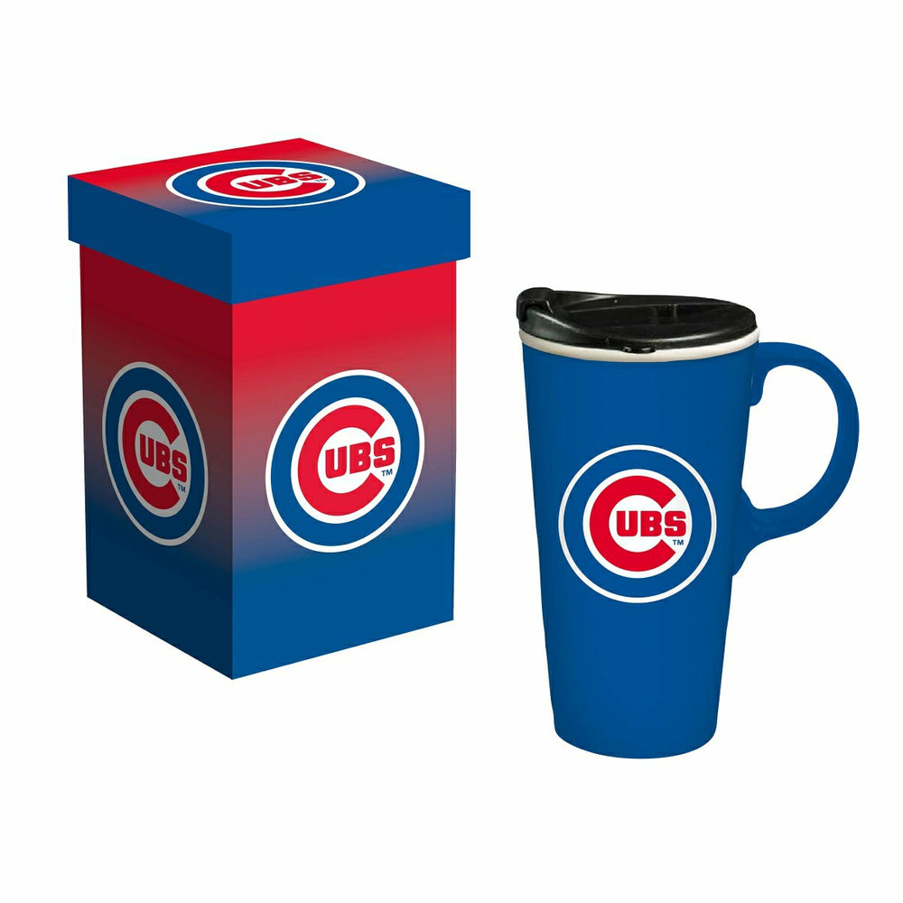 Chicago Cubs Boxed Travel Latte Cup, 17oz, MLB, Home