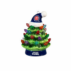 Chicago Cubs 4" Mini LED Tabletop Christmas Tree, Set of 2, MLB, Home
