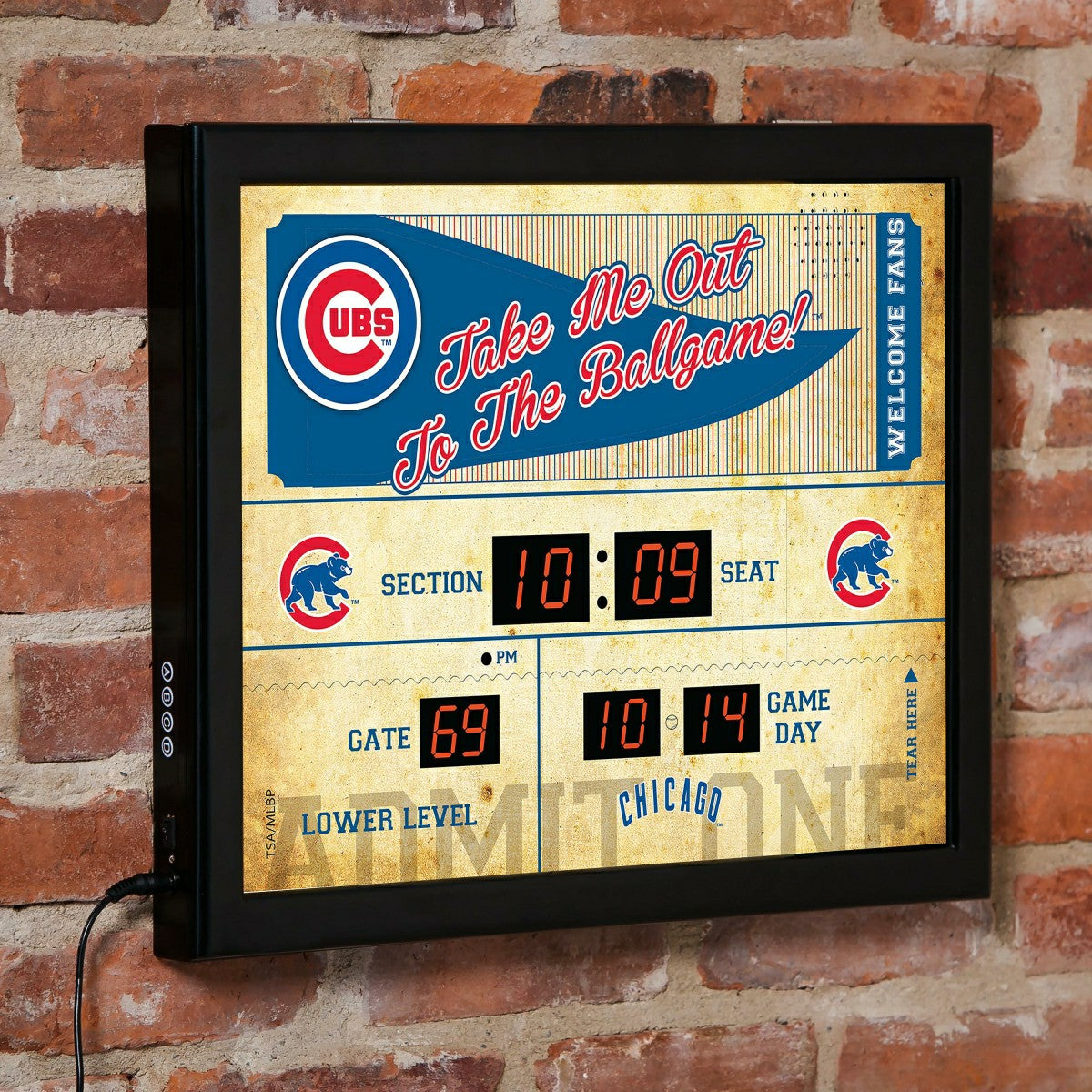 Scoreboard Wall Clock, Chicago Cubs, MLB, Home