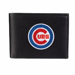 Chicago Cubs Black Bi-Fold Embroidered Wallet w/ RFID Blocking, MLB, Home