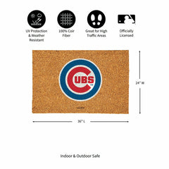 Chicago Cubs Large Full Color Coir Mat, 36"x24", MLB