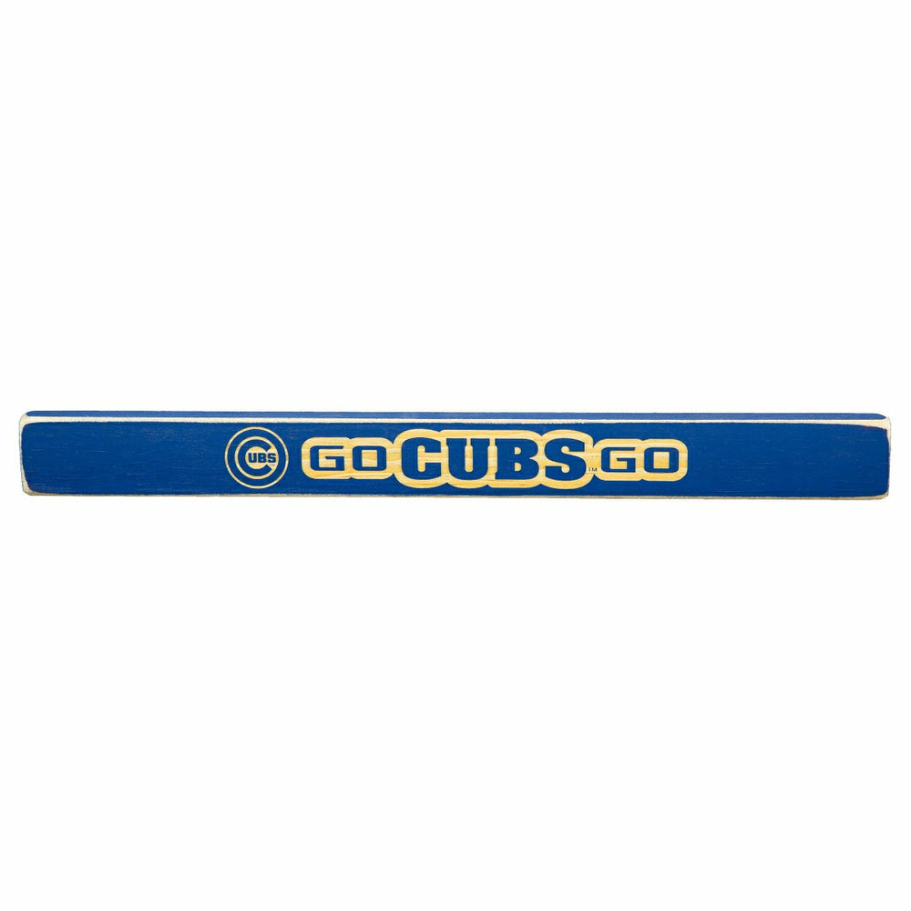 Chicago Cubs Engraved Wood Sign, 1.5" x 18", MLB, Home