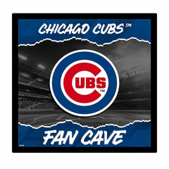 Chicago Cubs 23"H x 23"L LED Wall Decor, Edgelite, Square, MLB, Home