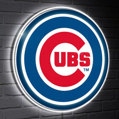 Chicago Cubs LED Wall Decor, Glazelite, Logo, MLB, Home