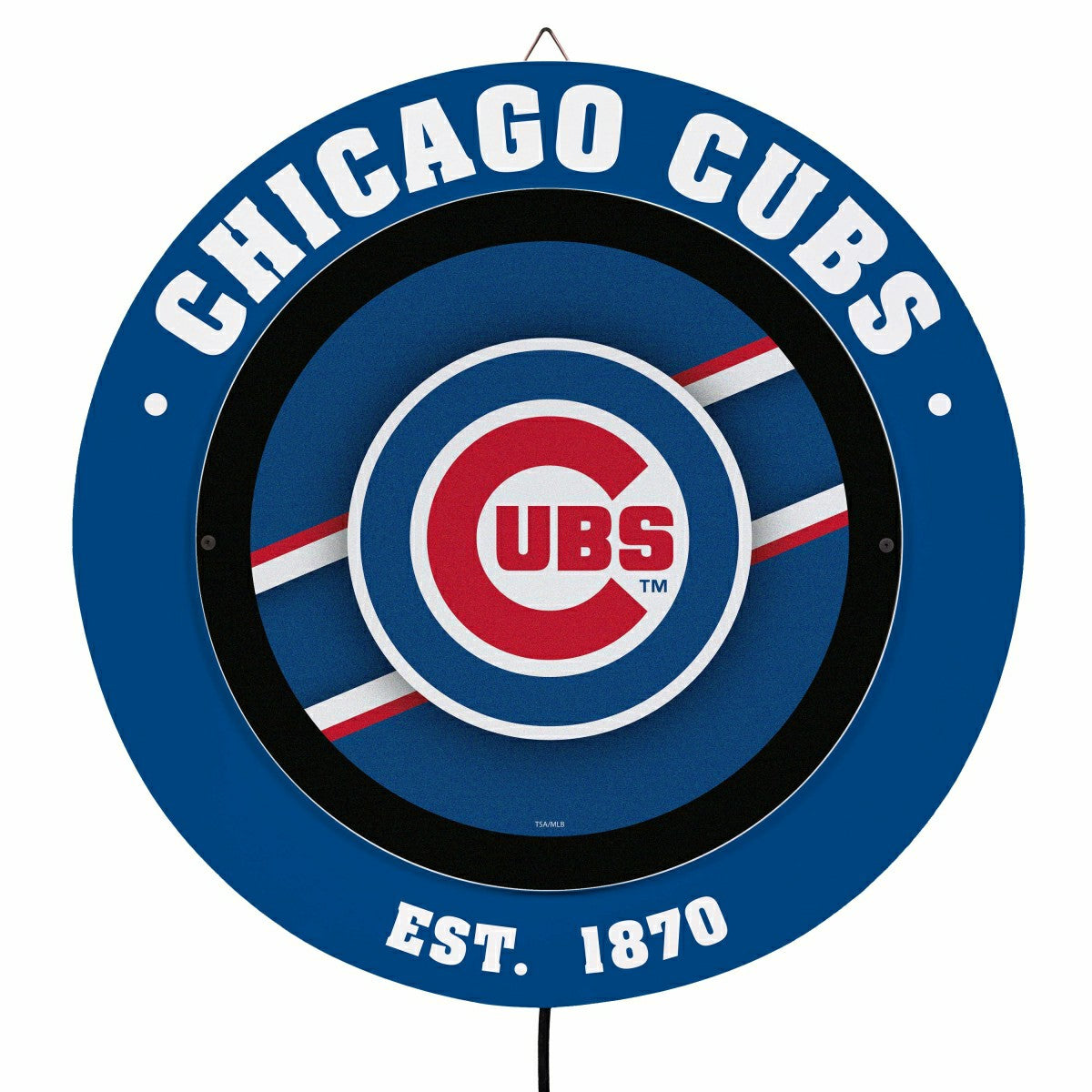 Chicago Cubs, Metal Lite, Round, MLB