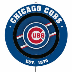 Chicago Cubs, Metal Lite, Round, MLB