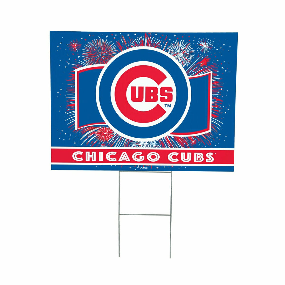 Chicago Cubs Yard Sign, Patriotic, MLB, Home