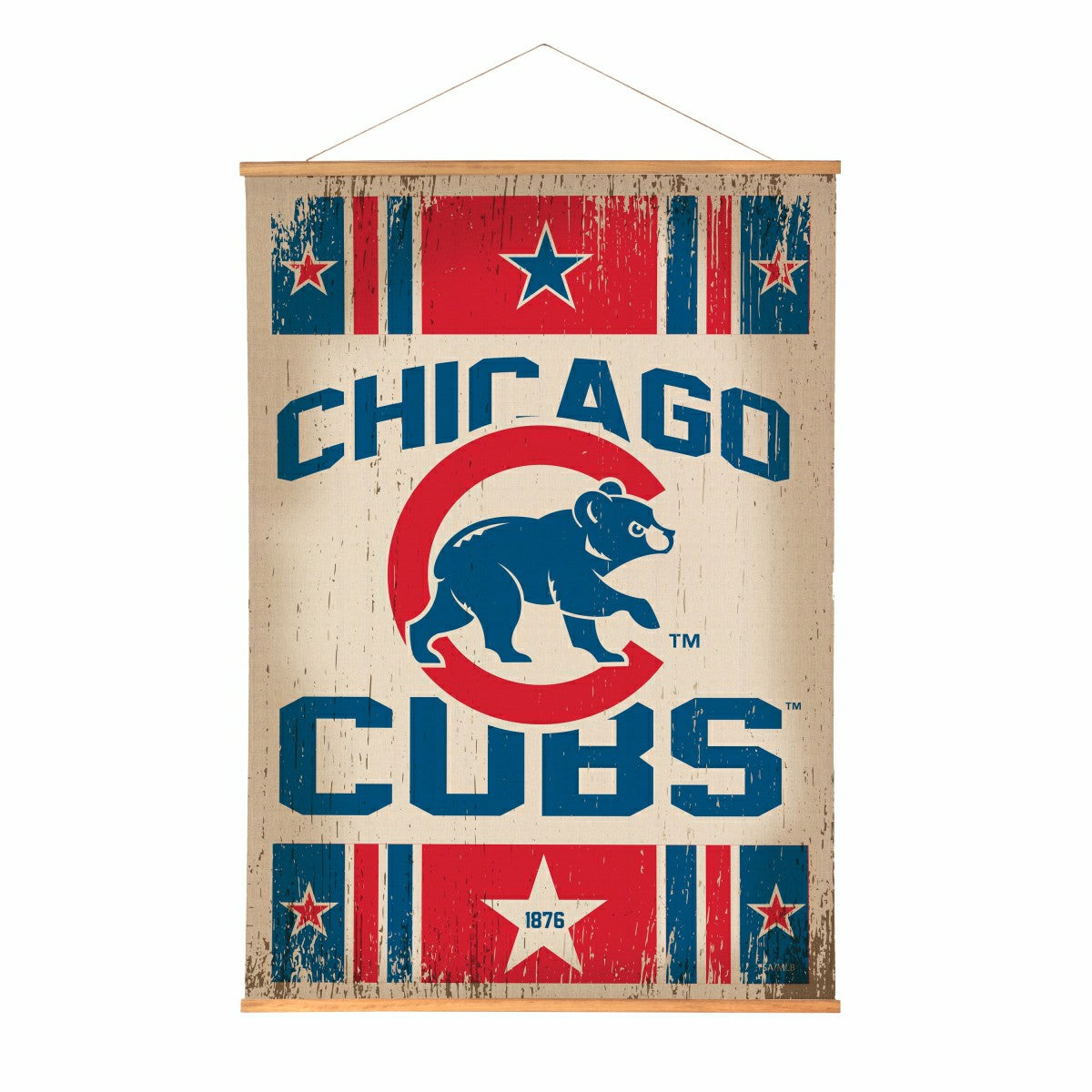 Chicago Cubs, Canvas Wall Tapestry, Large, 54x36, MLB, Home