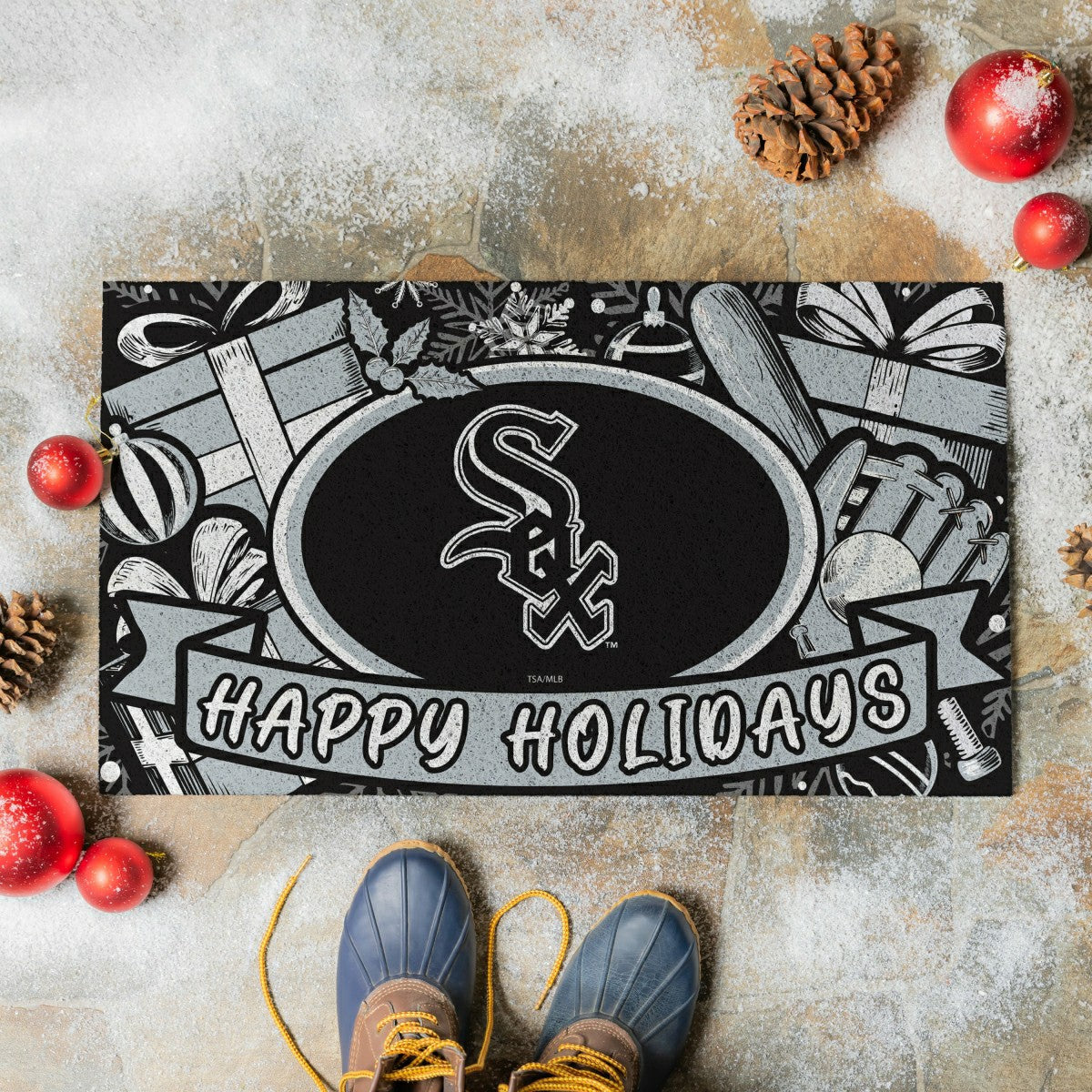 Chicago White Sox Holiday PVC Mat, 28"x16", MLB