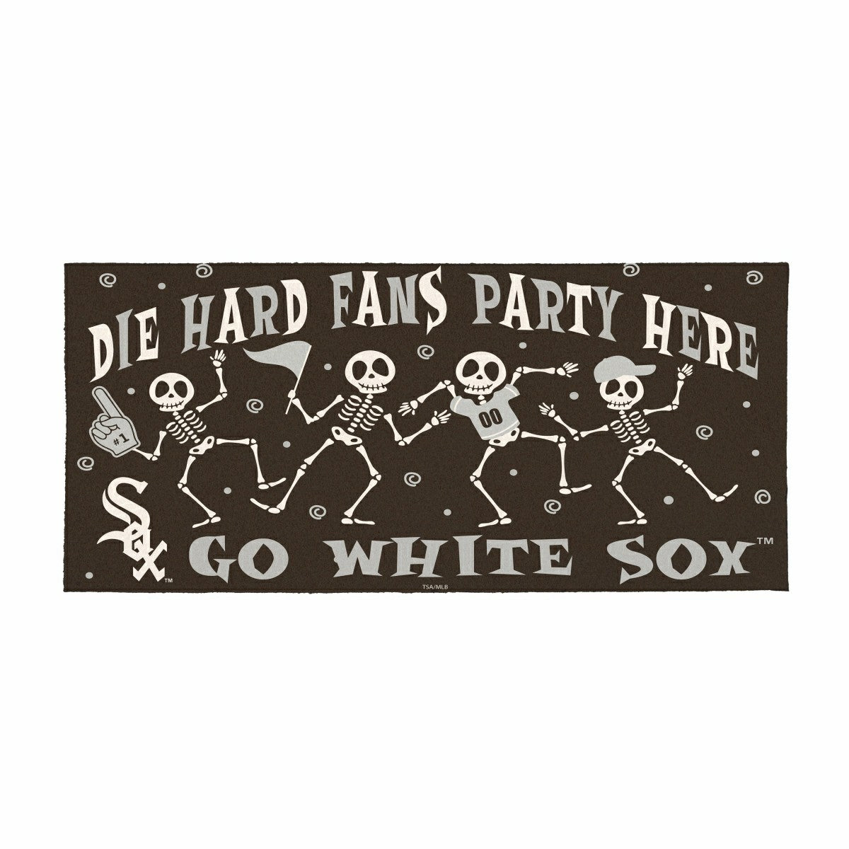 Chicago White Sox Flocked Coir Halloween Sassafras Switch Mat, 22"x10", MLB