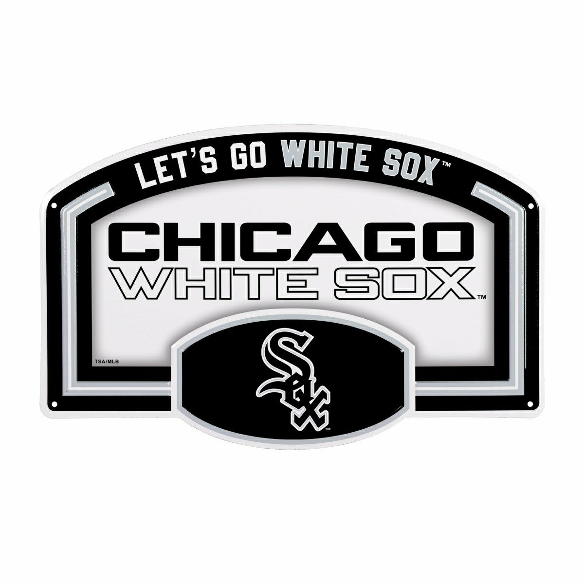 Chicago White Sox USA Embossed Steel Wall Sign, 11" x 17", MLB, Home