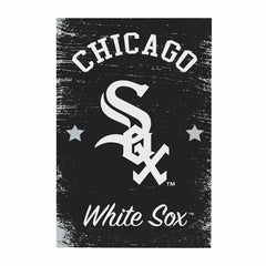 Chicago White Sox Wood Wall Sign, 16x24, MLB, Home