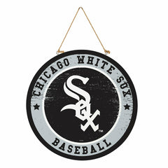Chicago White Sox Round Door Décor with Hanging Rope, 18x18, MLB, Home