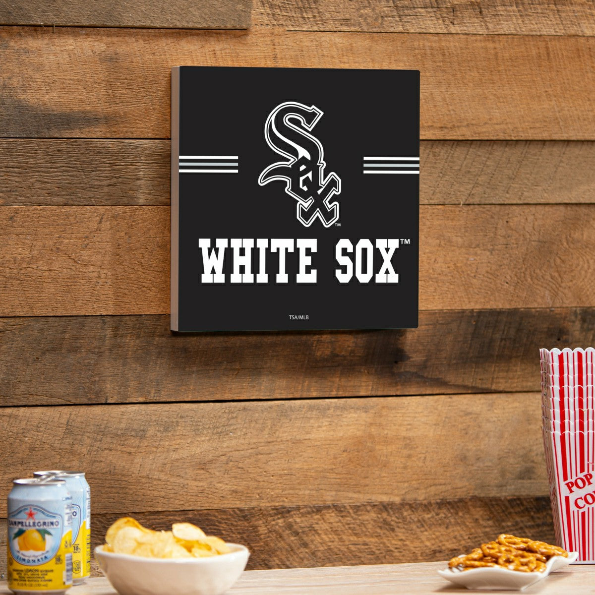 Chicago White Sox Wood Wall Sign, 12x12, MLB, Home