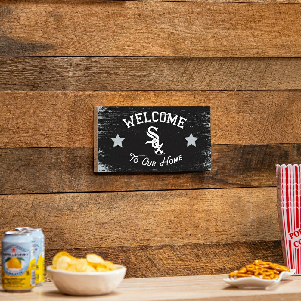 Chicago White Sox Wood Wall Sign, 6x11, MLB, Home