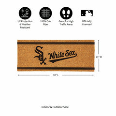 Chicago White Sox Extra Large One Color Coir Mat, 60"x24", MLB