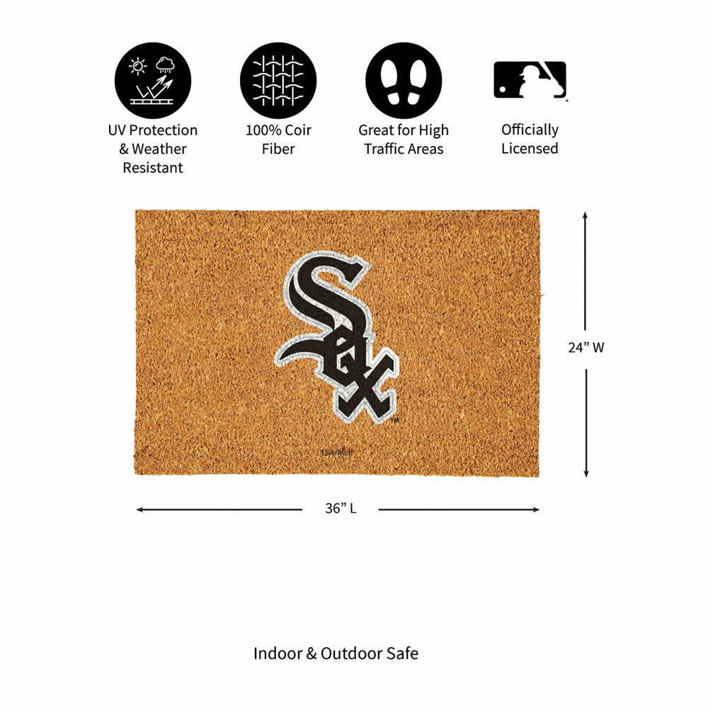 Chicago White Sox Large Full Color Coir Mat, 36"x24", MLB