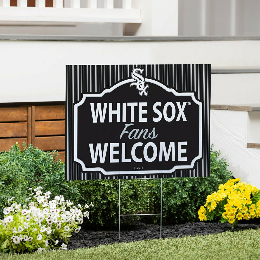 Chicago White Sox Coroplast Yard Sign, "Fans Welcome", MLB, Home
