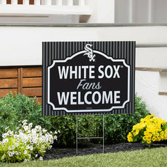 Chicago White Sox Coroplast Yard Sign, "Fans Welcome", MLB, Home