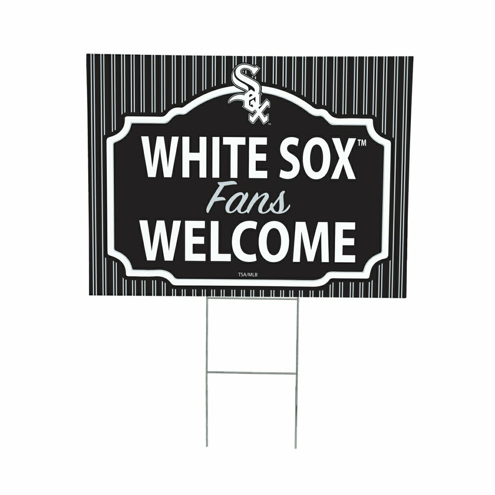 Chicago White Sox Coroplast Yard Sign, "Fans Welcome", MLB, Home