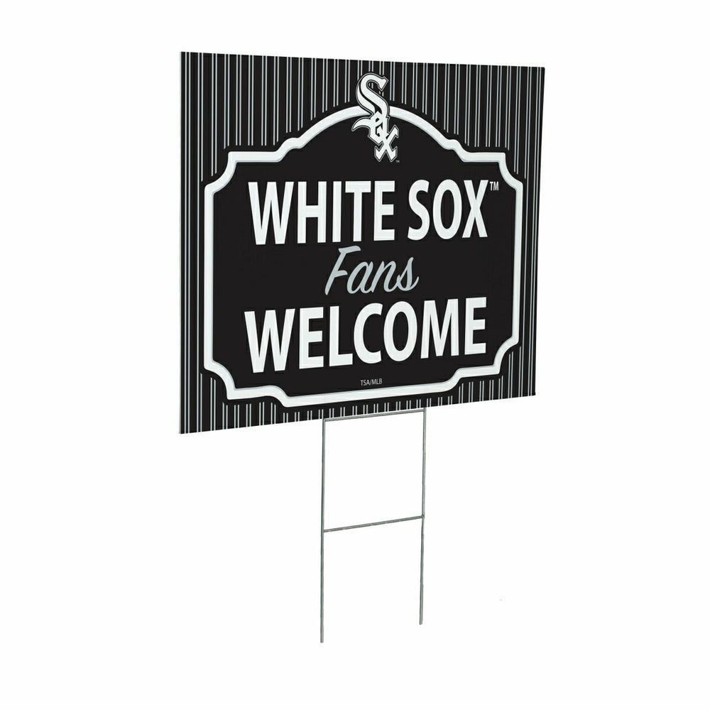 Chicago White Sox Coroplast Yard Sign, "Fans Welcome", MLB, Home