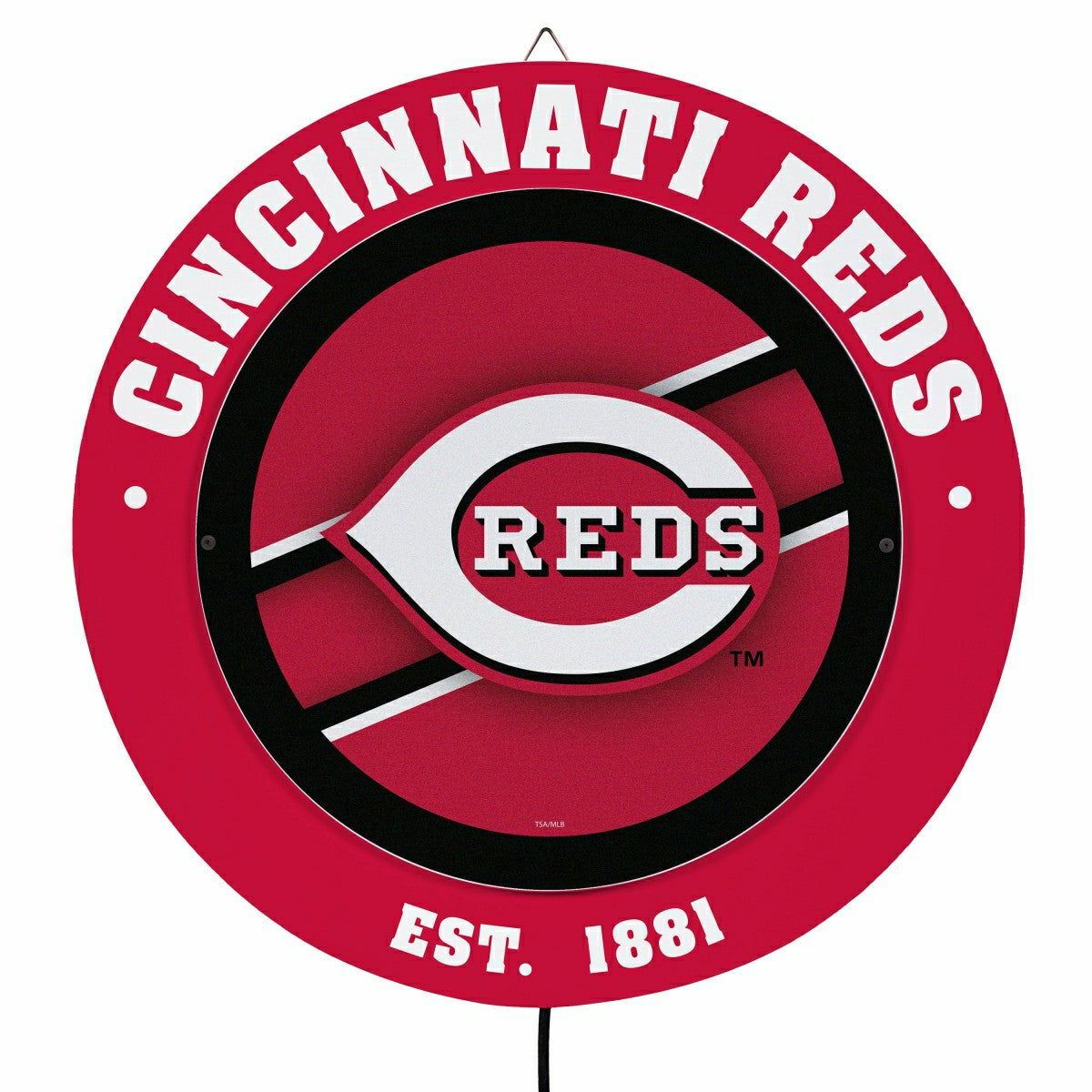 Cincinnati Reds, Metal Lite, Round, MLB
