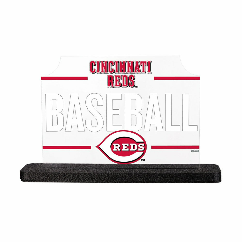 Cincinnati Reds Baseball Rectangle Desklite LED Decor, MLB, Home