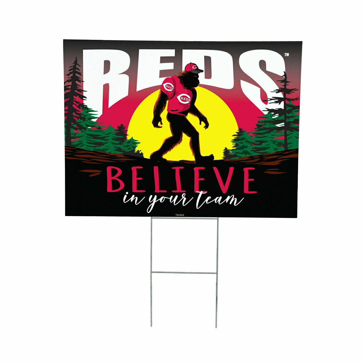 Cincinnati Reds Yard Sign, Bigfoot, MLB, Home