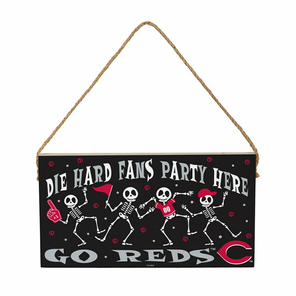 Cincinnati Reds Halloween Wood Wall Sign, 6x11, MLB, Home