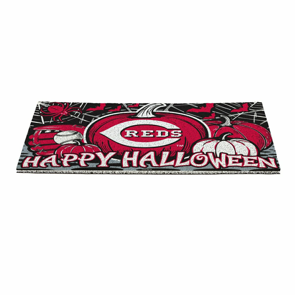 Cincinnati Reds Halloween PVC Mat, 28"x16", MLB