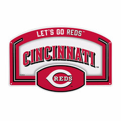 Cincinnati Reds USA Embossed Steel Wall Sign, 11" x 17", MLB, Home
