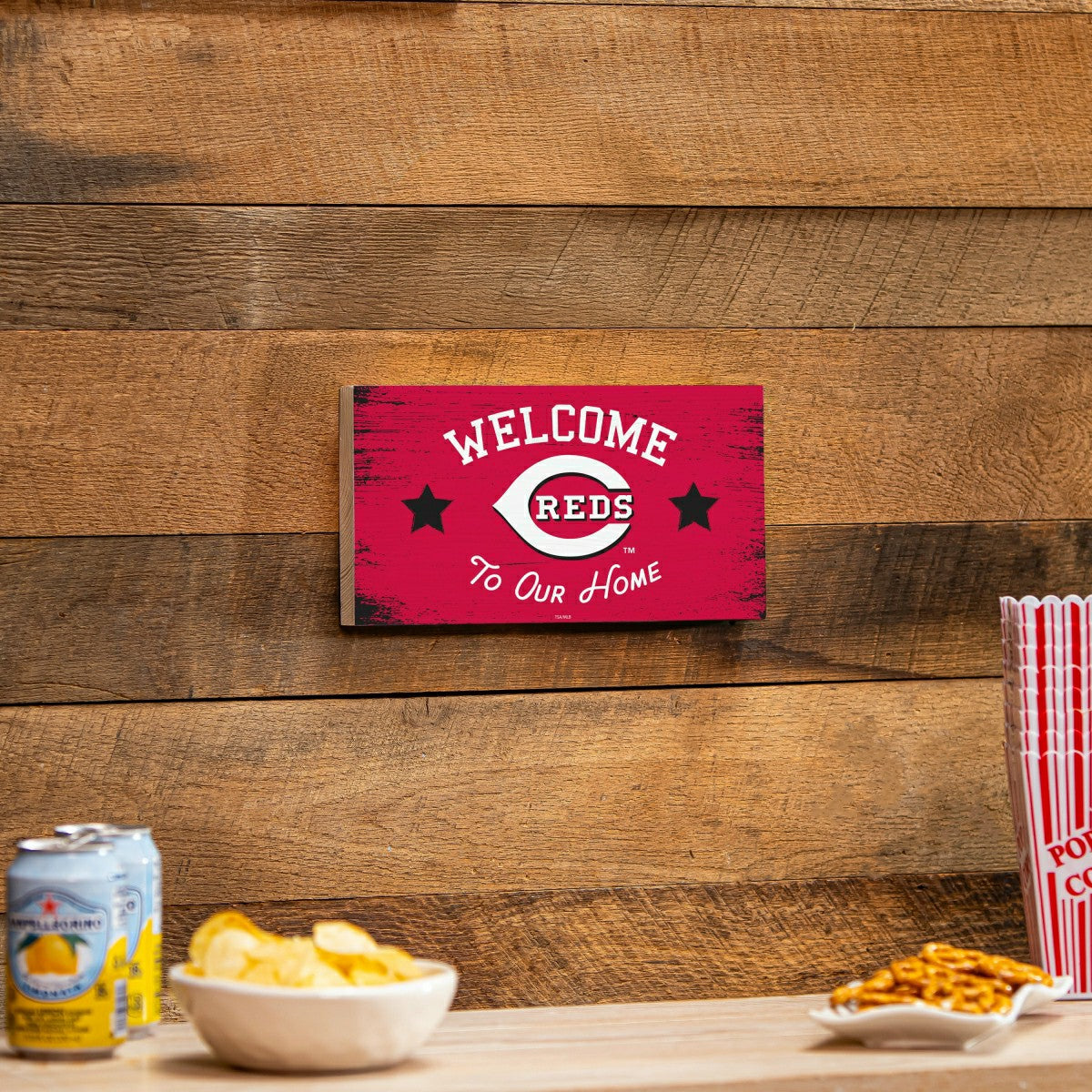 Cincinnati Reds Wood Wall Sign, 6x11, MLB, Home