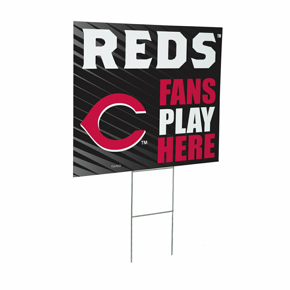 Cincinnati Reds Coroplast Yard Sign "Fans Play Here", MLB, Home