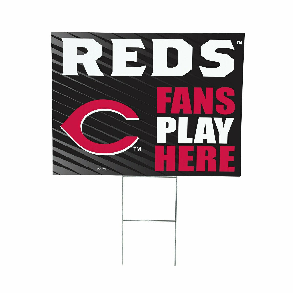 Cincinnati Reds Coroplast Yard Sign "Fans Play Here", MLB, Home