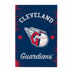 Cleveland Guardians Wood Wall Sign, 16x24, MLB, Home