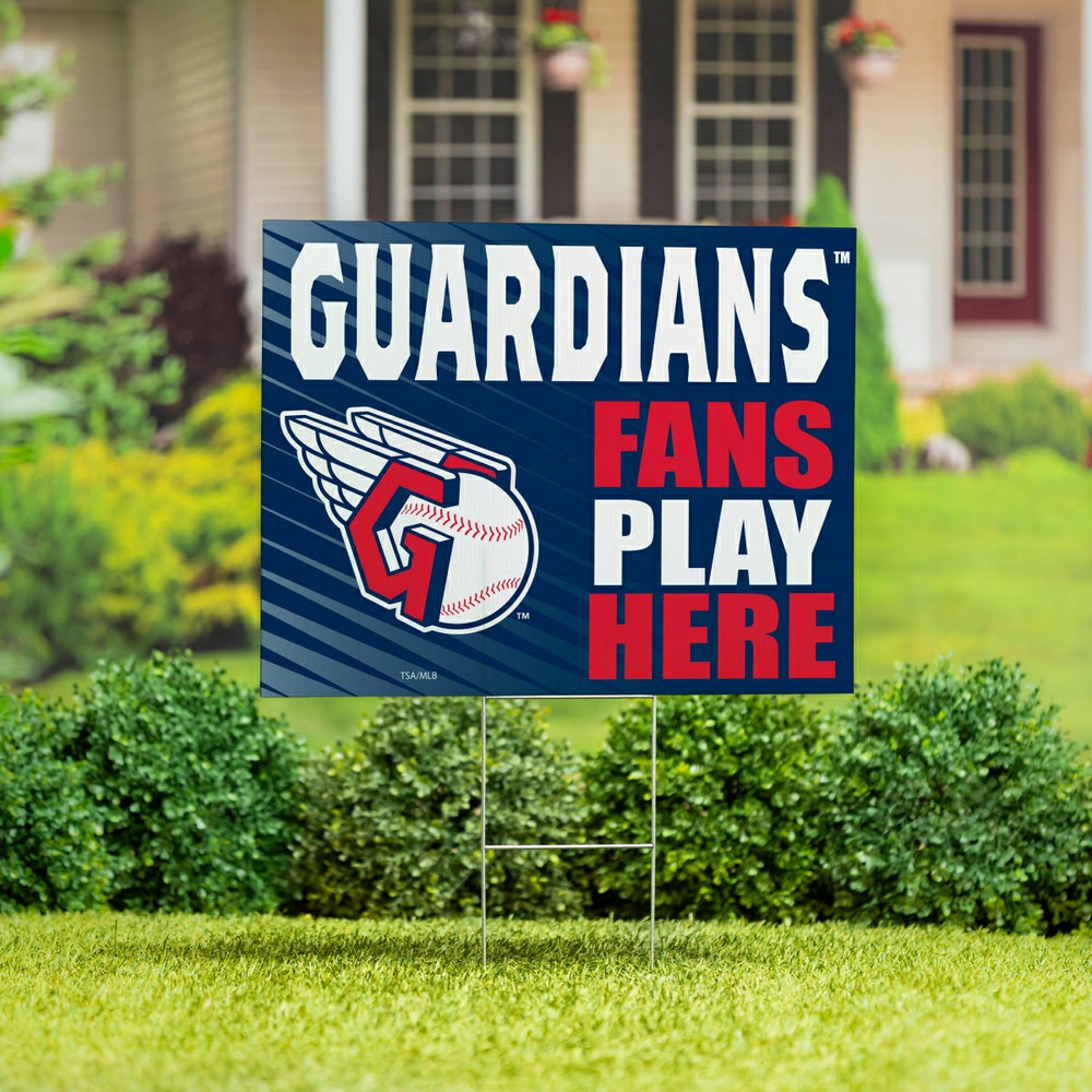 Cleveland Guardians Coroplast Yard Sign "Fans Play Here", MLB, Home