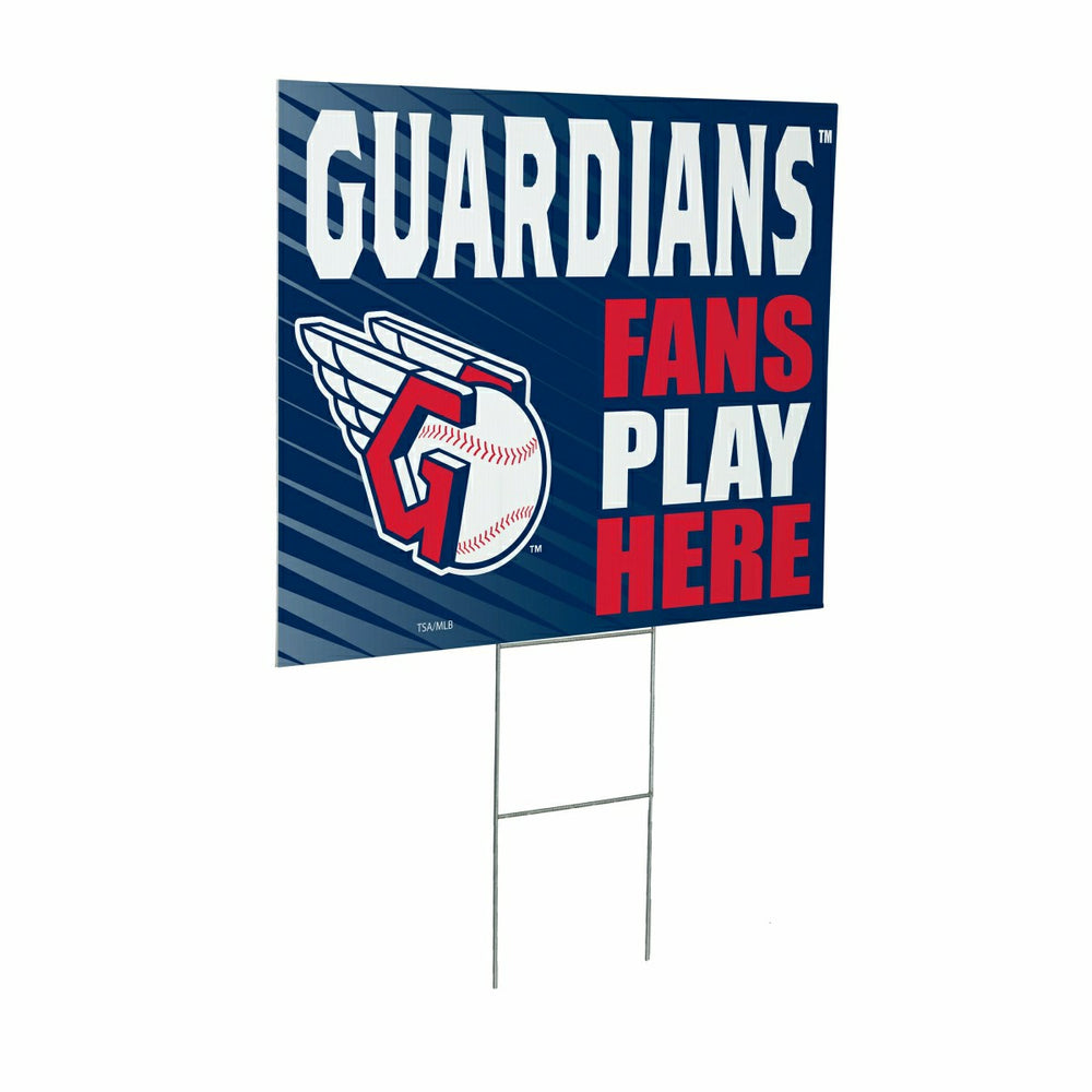 Cleveland Guardians Coroplast Yard Sign "Fans Play Here", MLB, Home
