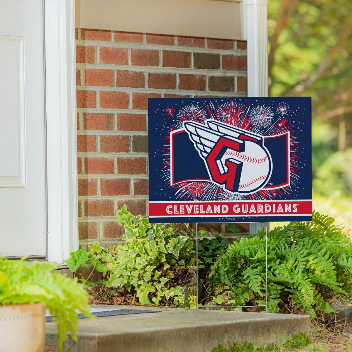 Cleveland Guardians Yard Sign, Patriotic, MLB, Home