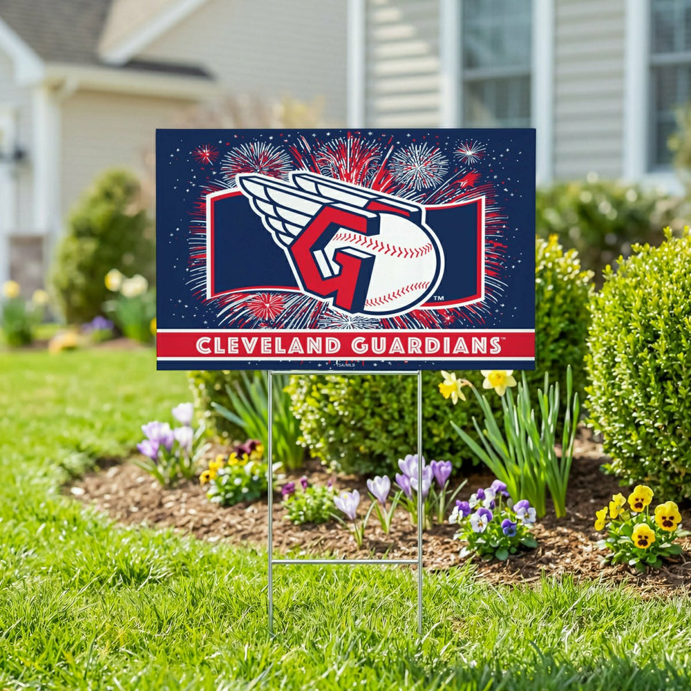 Cleveland Guardians Yard Sign, Patriotic, MLB, Home